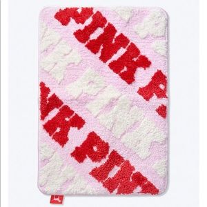 PINK / Victoria’s Secret Pink and Red Logo Bath Mat NWT